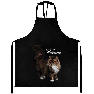 Discover Love is Maine cat Aprons