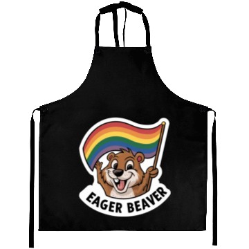 Discover Eager Beavers with Pride Flag Aprons
