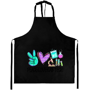 Discover Peace Love Lab Tech Medical Laboratory Professiona Aprons