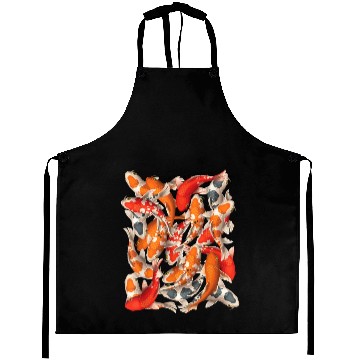 Discover Japanese Asian Koi Fish Carp Nishikigoi Fish Art T Aprons