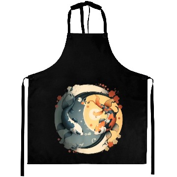 Discover Japanese Koi Fish Yin Yang Aprons