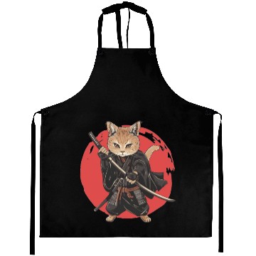 Discover Ninja Japanese Samurai Cat Kitten Aprons