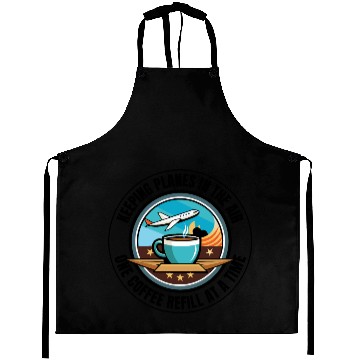 Discover Air Traffic Controller Coffee ATC Aviation Humor Aprons