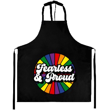 Discover Fearless Proud Pride Rainbow Aprons
