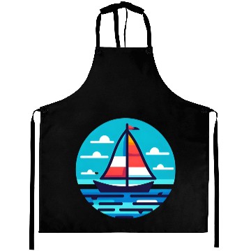 Discover Sailboat on the ocean Aprons