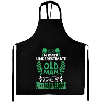 Discover Old Man, Powerful Paddle: Pickleball Surprise! Aprons