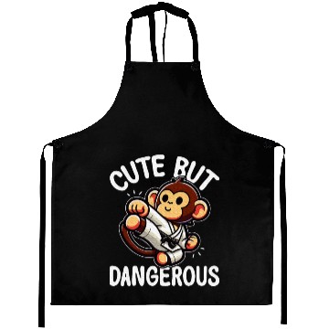 Discover Cute but Dangerous Karate Taekwondo Monkey Karate Aprons