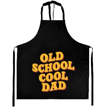 Discover Old School Cool Dad Retro Vibe Aprons