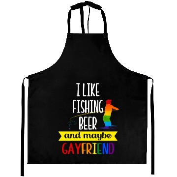 Discover I like my Fishing Beer Gayfriend Pride Month Pride Aprons