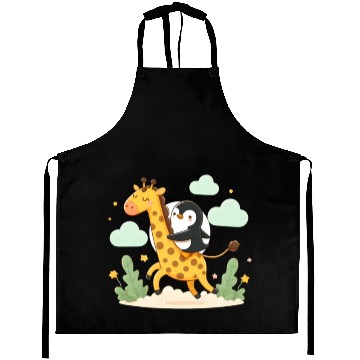 Discover Penguin rides giraffe Aprons