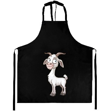 Discover Cheerful Goofy Goat Character Aprons