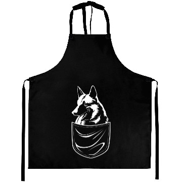 Discover Cute Dog In Pocket Belgian Malinois Aprons