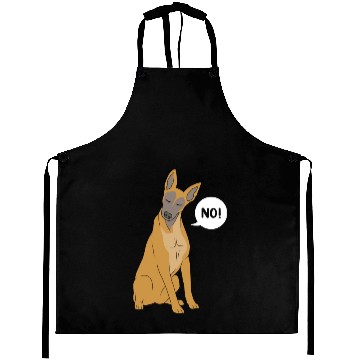 Discover Funny Dog Saying No Dog Training Belgian Malinois Aprons