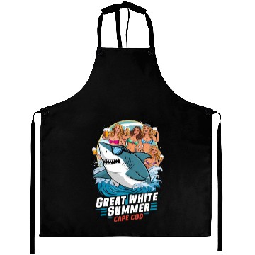Discover Stylish Great White Shark Aprons (Cape Cod)