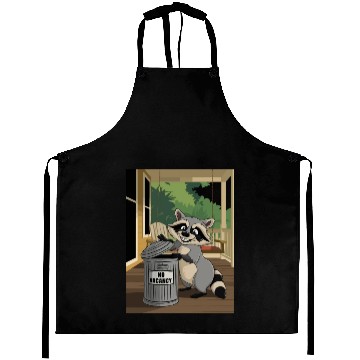 Discover Racoon Trash Panda Metal Trash Can No Vacancy Aprons
