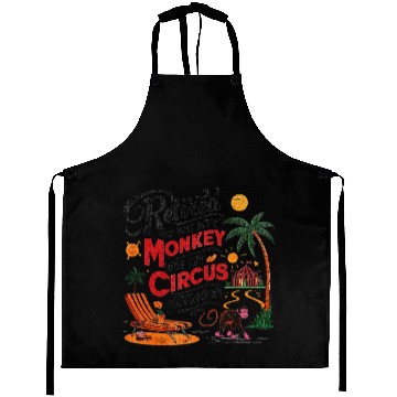 Discover Retired Not My Monkey Not My Circus Distressed Aprons