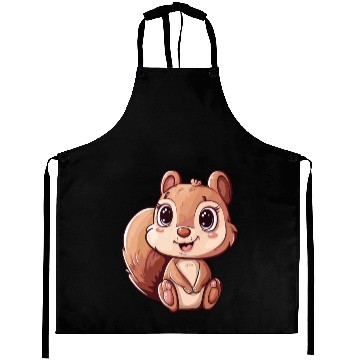 Discover Adorable Squirrel With Big Eyes Aprons