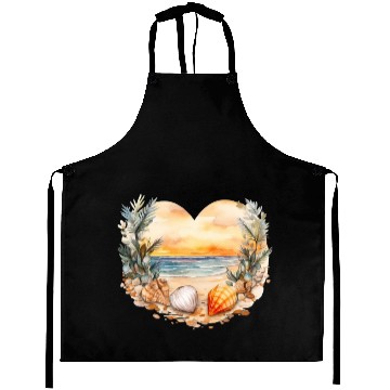 Discover Watercolor Beach Clipart, Summer PNG Bundle, Aprons