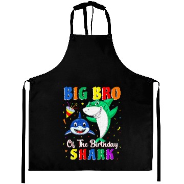 Discover Big Bro Of The Shark Birthday Family Birthday Aprons