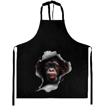 Discover Chimp, Monkey Lover, Chimpanzee, Monkey Aprons