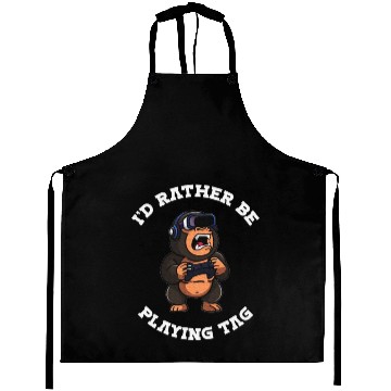 Discover Gorilla Monkey I'd Rather Be Playing VR Gorilla Aprons