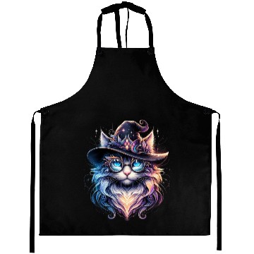 Discover Cat Fantasy "Enchanted Wizard Cat" Aprons