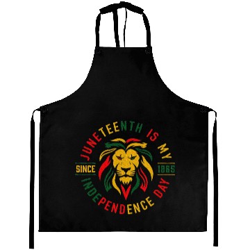 Discover Juneteenth Is My Independence Day Lion Free Ish Aprons
