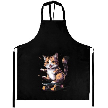 Discover Skateboard Cat Aprons