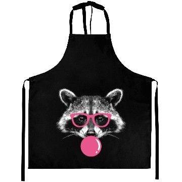 Discover Raccoon Blows Bubblegum - Cute Bubblegum Raccoon Aprons