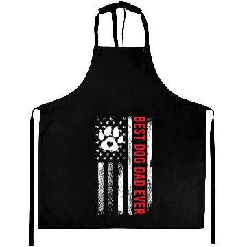 Discover Best Dog Dad Ever US Flag 4th of July Dogs Lover Aprons