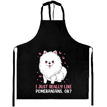 Discover I Just Really Like Dogs Cute Pomeranian Aprons