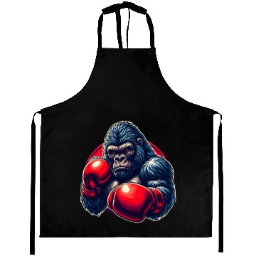 Discover Boxing Gorilla Martial Arts Fighter Boxing Lover Aprons