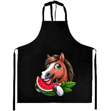 Discover Horses Horse Lover Farmer Melon Summer Aprons