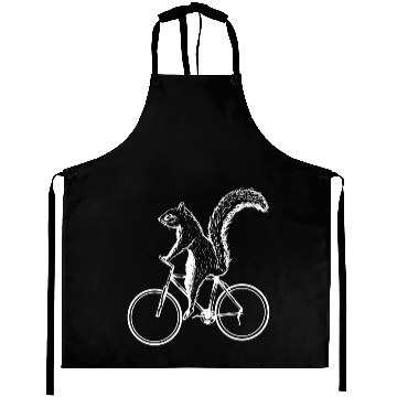 Discover Squirrel On A Bicycle Funny Chipmunks Animal Lover Aprons