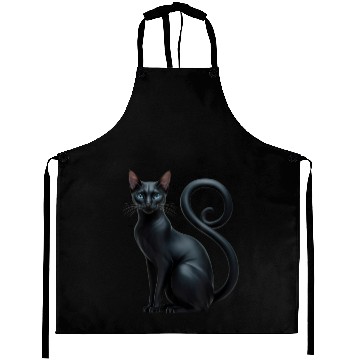 Discover Elegant Black Sphynx Funny Aprons