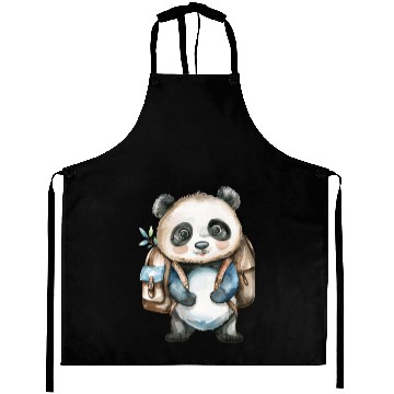 Discover Watercolor Cute School Animals, Back to School Aprons