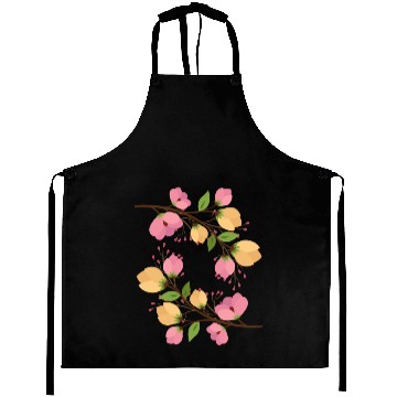 Discover Flowers rose and yellow Aprons