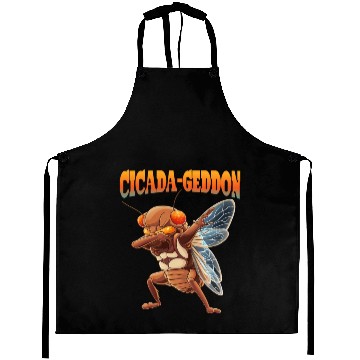 Discover Funny Dabbing Cicada 2024 Dab Aprons