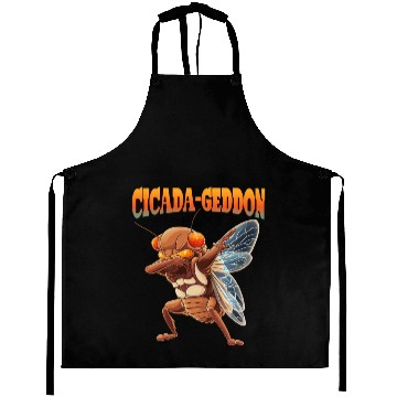 Discover Funny Dabbing Cicada 2024 Dab Aprons