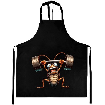 Discover Cockroach weightlifter barbell training workout Aprons