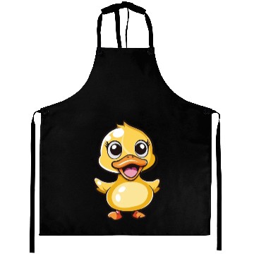 Discover Adorable Duckling Cartoon Character Aprons