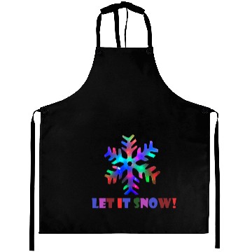 Discover Let it Snow! (Colorful Snowflake Design) Aprons