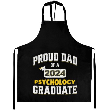 Discover Proud Dad 2024 Psychology Graduate Aprons