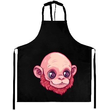 Discover Adorable Uakari Monkey with Big Eyes Aprons