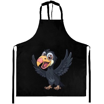 Discover Joyful California Condor Cartoon Character Aprons