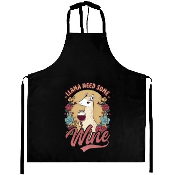 Discover Alpaca Llama Llama Need Some Wine Aprons