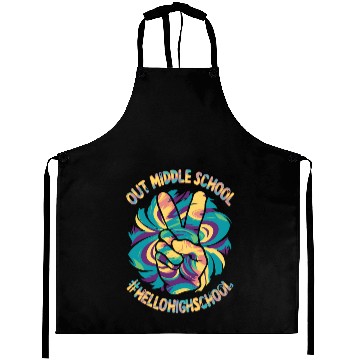 Discover Peace Out Middle Hello High School School Tie Dye Aprons