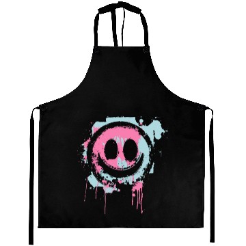 Discover Graffiti Smiley Face - Urban Street Art Aprons