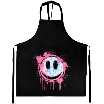 Discover Graffiti Smiley Face - Urban Street Art Aprons