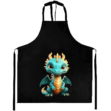Discover Chibi green dragon Aprons